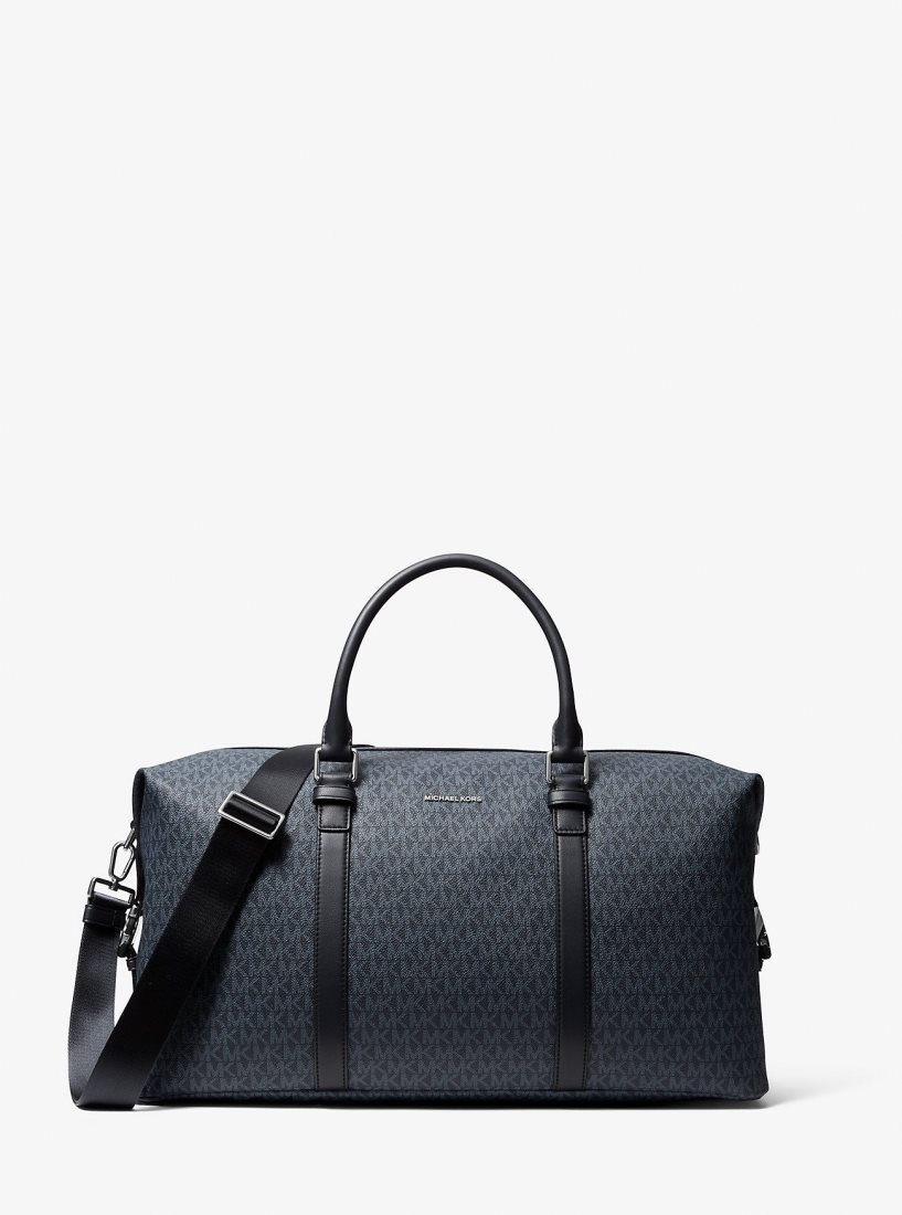 Michael Kors Hudson Logo Weekender Bag Duffle Tasche Damen Admrl/Plblue | CFIJUK950