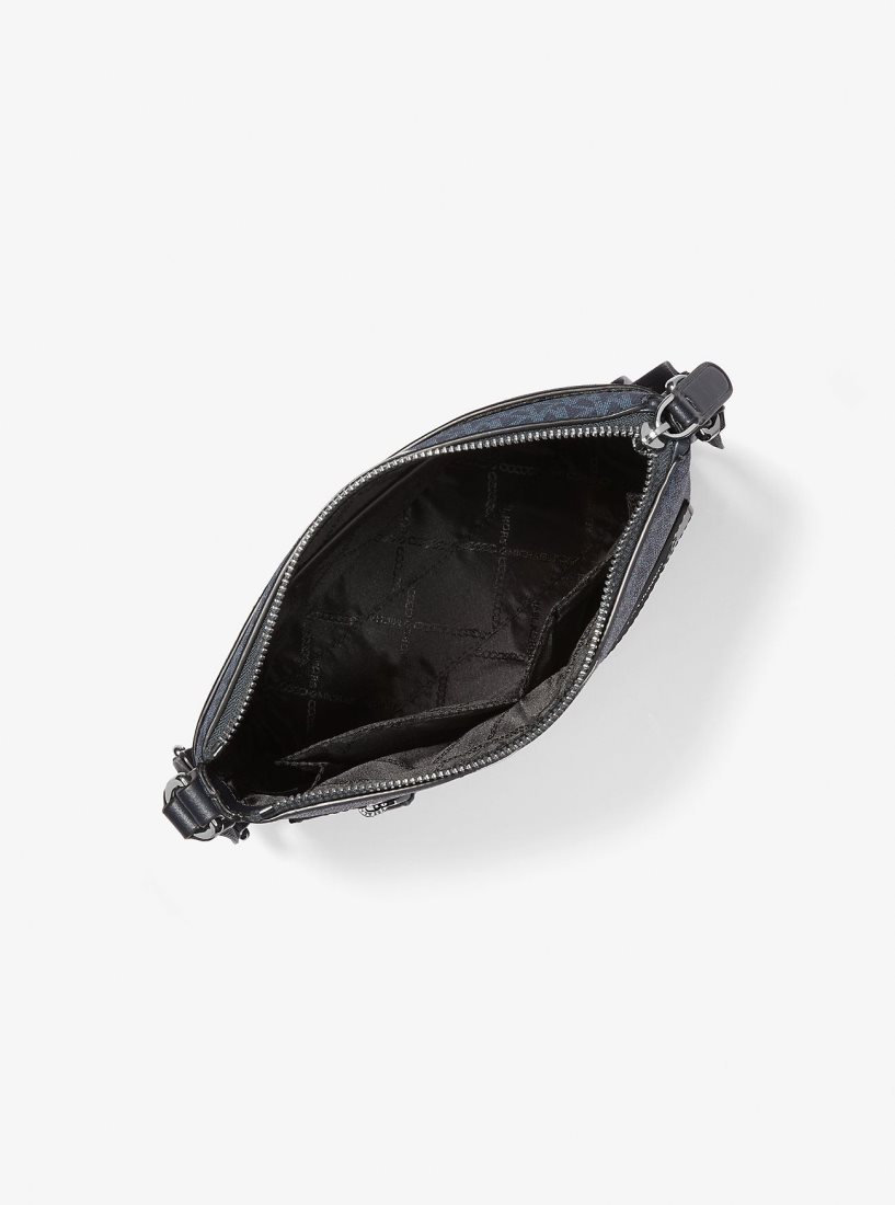 Michael Kors Hudson Medium Signature Logo Crossbody Bag Umhängetasche Herren Admrl/Plblue | NHLBUS163