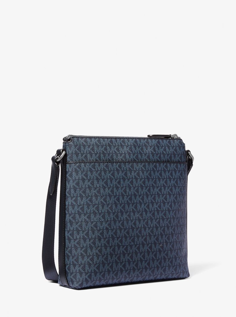 Michael Kors Hudson Medium Signature Logo Crossbody Bag Umhängetasche Herren Admrl/Plblue | NHLBUS163