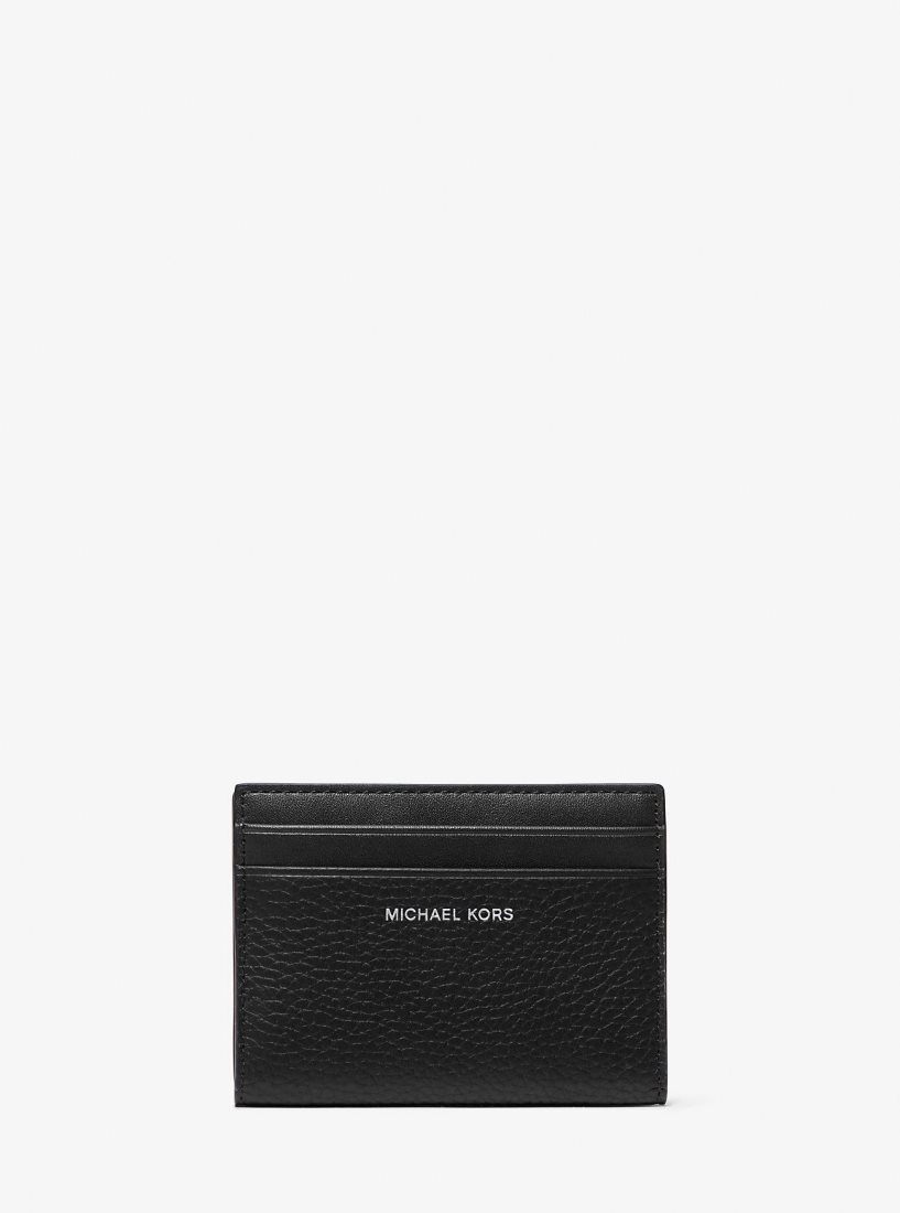 Michael Kors Hudson Pebbled Leather Bifold Wallet Geldbörse Herren Schwarz | GBUZEW947
