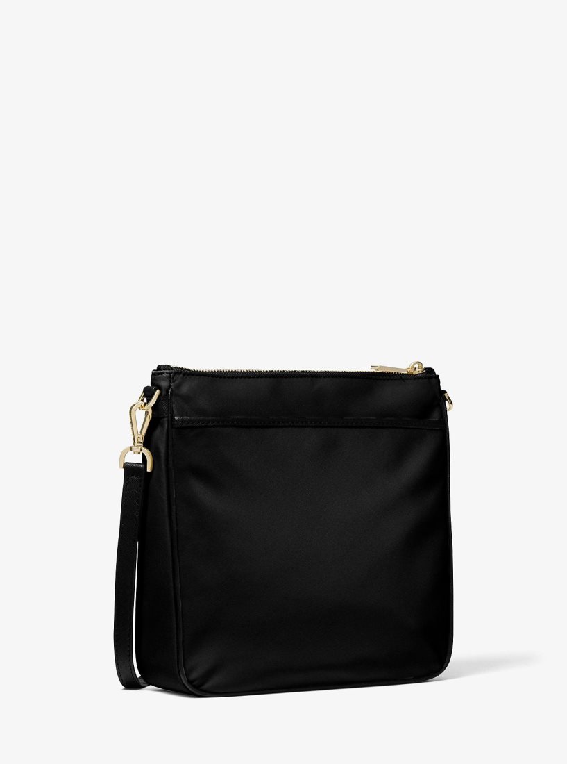 Michael Kors Jet Set Large Nylon Gabardine Messenger Bag Umhängetasche Damen Schwarz | DIHRLM031