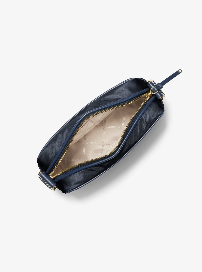Michael Kors Jet Set Large Nylon Gabardine Crossbody Bag Umhängetasche Damen Navy | IBXVMR274