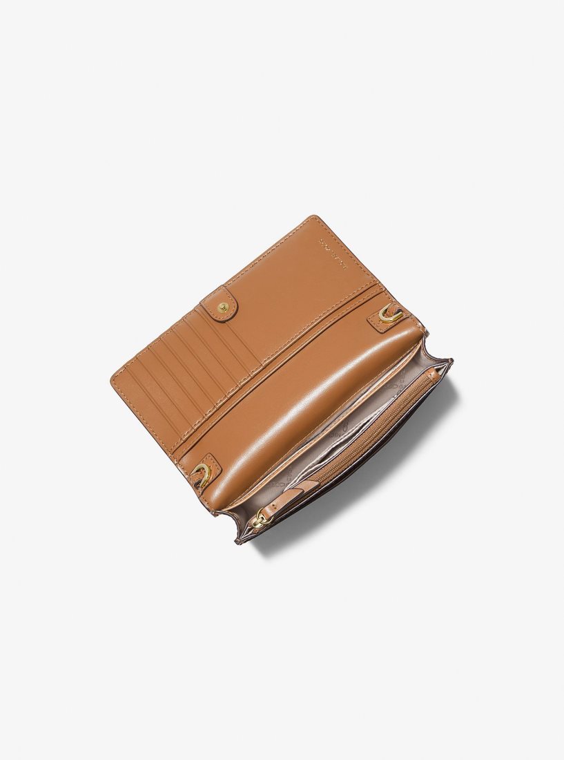 Michael Kors Jet Set Small Logo Smartphone Convertible Crossbody Bag Umhängetasche Damen Brn/Acorn | VPGSBT376