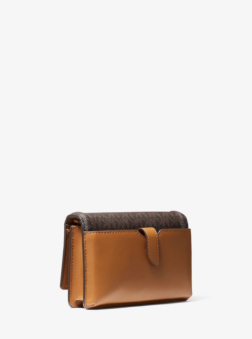 Michael Kors Jet Set Small Logo Smartphone Convertible Crossbody Bag Umhängetasche Damen Brn/Acorn | VPGSBT376