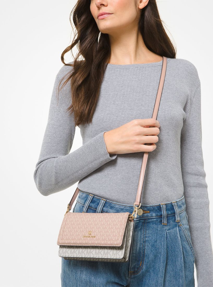 Michael Kors Jet Set Small Two-Tone Logo Smartphone Crossbody Bag Umhängetasche Damen Mehrfarbig | RQZFUB672