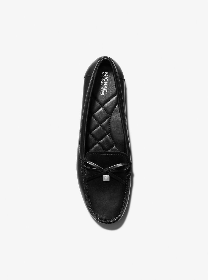Michael Kors Juliette Leather Loafer Flache Schuhe Damen Schwarz | WPISTB640