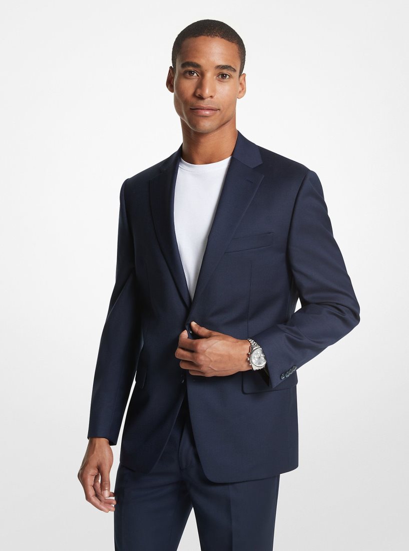 Michael Kors Kaplan Wool Blend Sportscoat Jacken Herren Navy | IROGZE870
