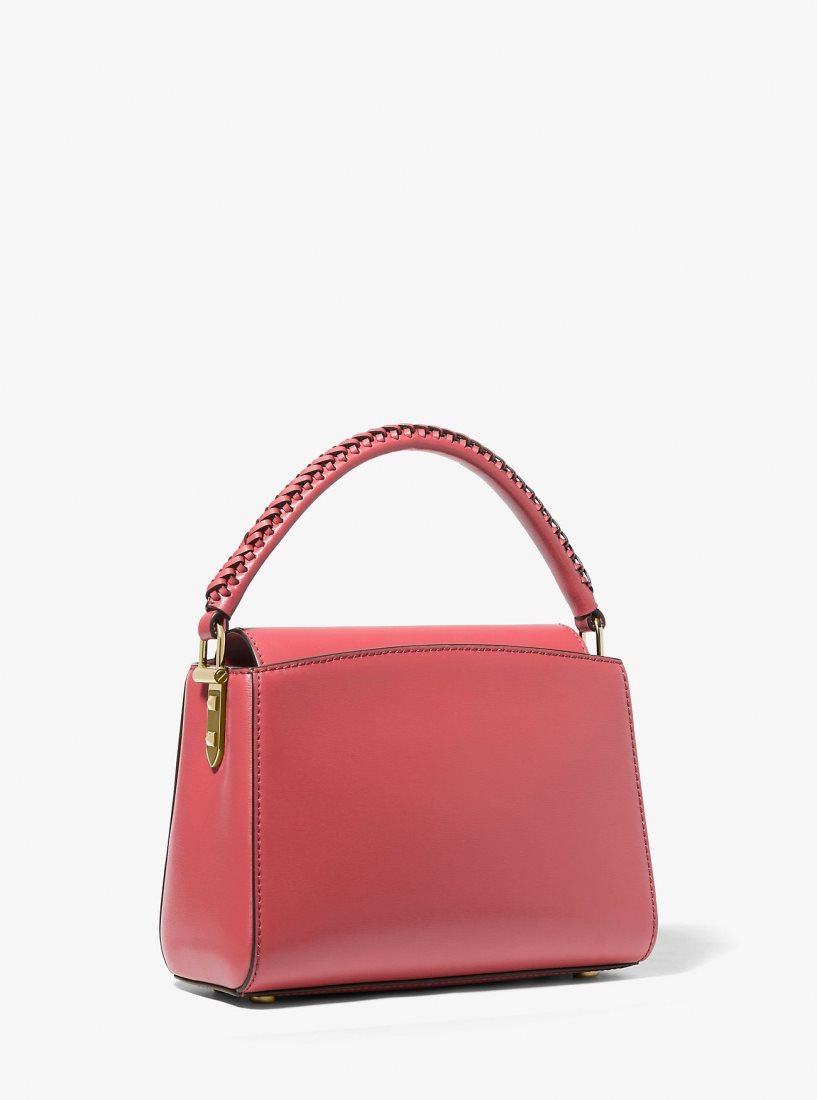 Michael Kors Karlie Graphic Logo Striped Leather Crossbody Bag Umhängetasche Damen Dahlia | EUDGVB750