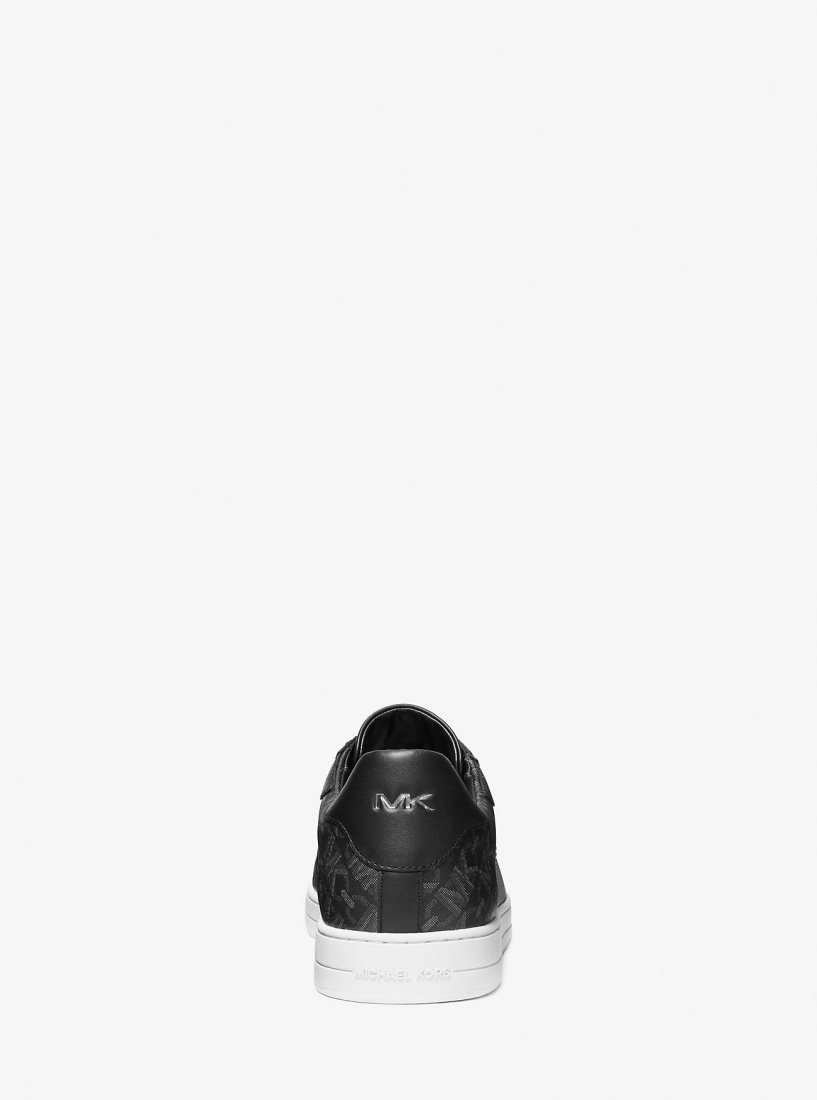 Michael Kors Keating Empire Signature Logo and Leather Sneaker Sneakers Herren Schwarz | RLBGUC965
