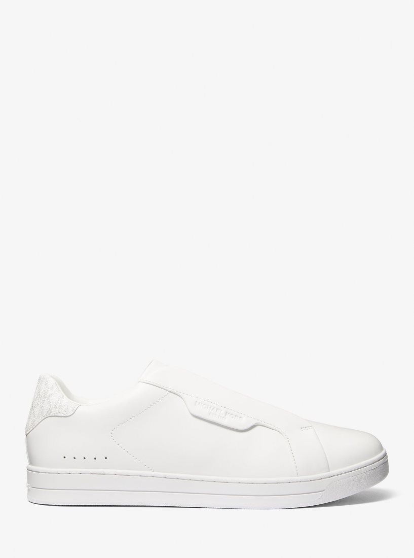 Michael Kors Keating Leather Slip-On Sneaker Sneakers Herren Bright Wht | CQUYHF385