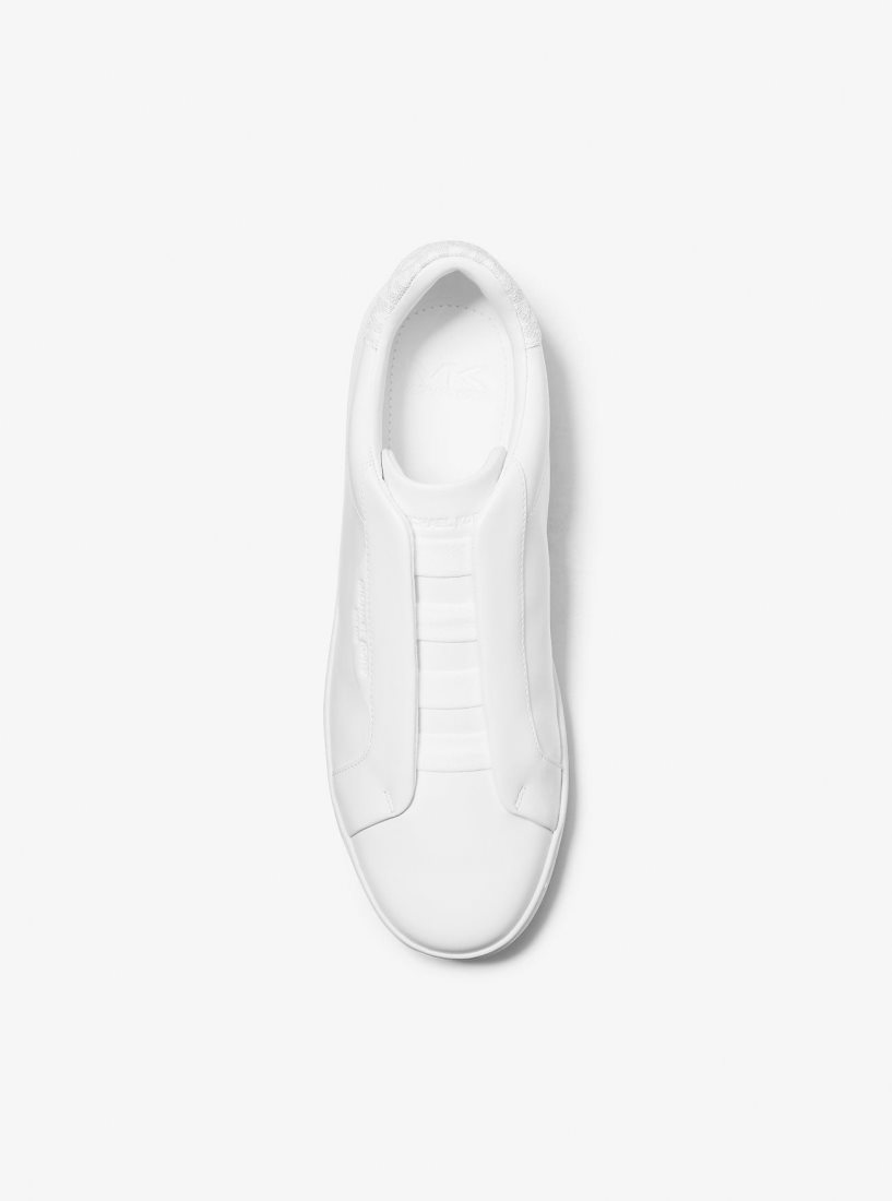 Michael Kors Keating Leather Slip-On Sneaker Sneakers Herren Bright Wht | CQUYHF385