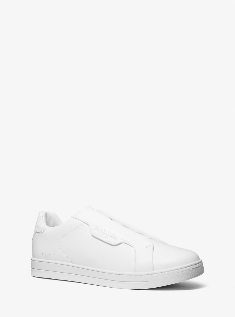 Michael Kors Keating Leather Slip-On Sneaker Sneakers Herren Bright Wht | CQUYHF385