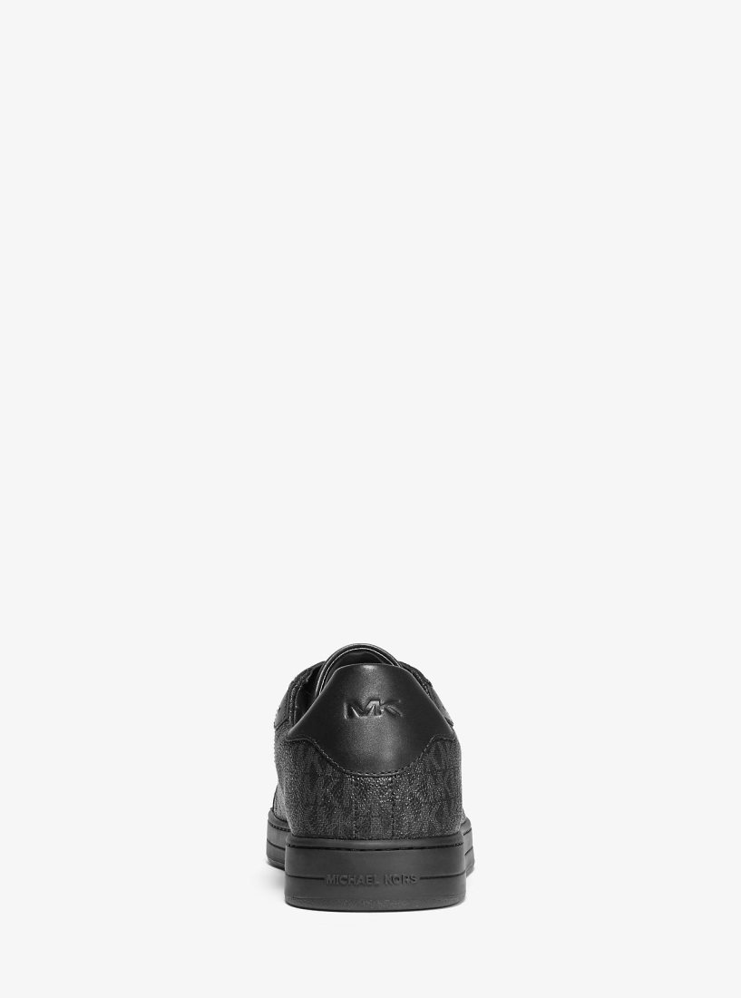 Michael Kors Keating Logo and Leather Sneaker Sneakers Herren Schwarz | OHCAUG594