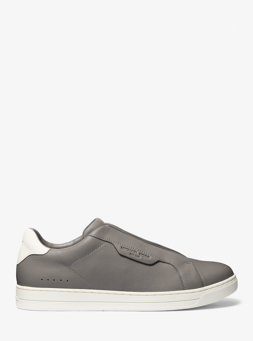 Michael Kors Keating Two-Tone Leather Slip-On Sneaker Sneakers Herren Grau | QSEZHC348