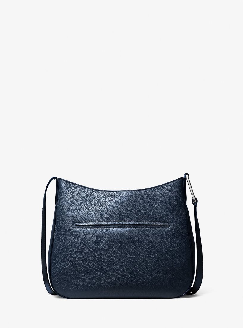 Michael Kors Kensington Large Pebbled Leather Crossbody Bag Umhängetasche Damen Navy | AXPKMN483