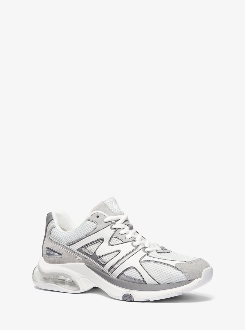 Michael Kors Kit Extreme Mesh and Faux Suede Trainer Sportschuhe Herren Hellmehrfarbig | PDOWKY715