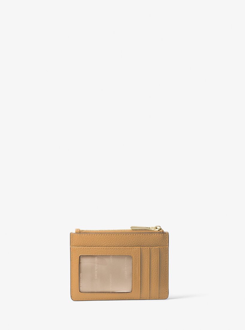 Michael Kors Leather Coin Purse Münzgeldbörsen Damen Pale Peanut | GOZXFB237