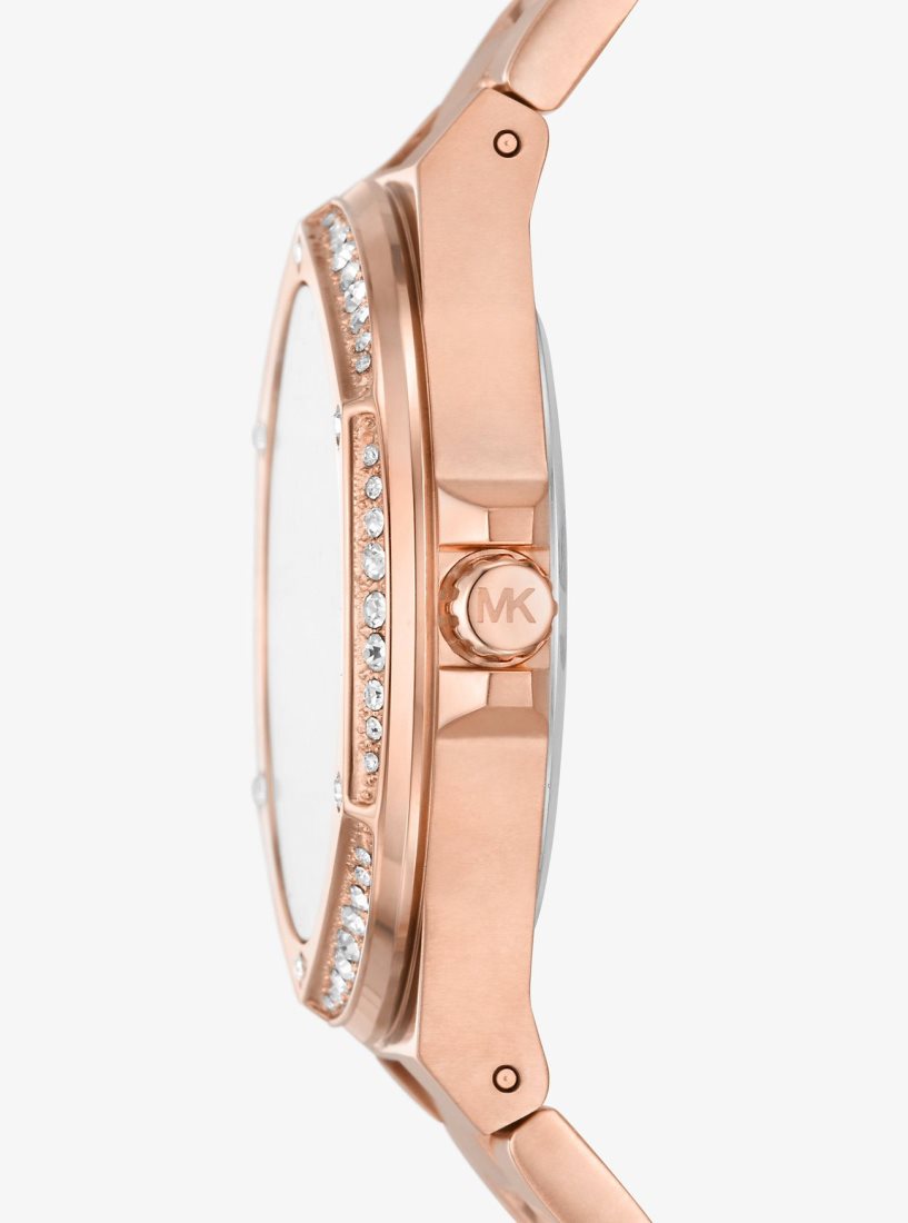 Michael Kors Lennox Pave Rose Gold-Tone Watch Gold-tone Damen Rosa Gold | HIDCEN237
