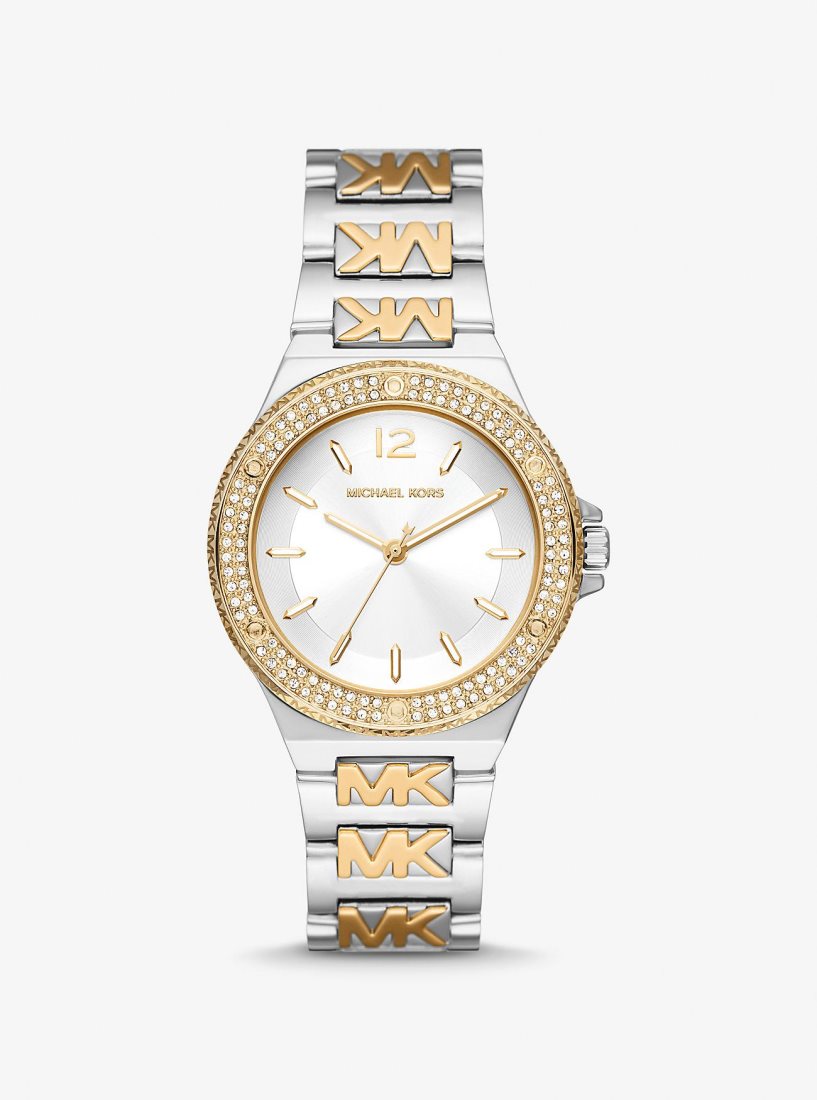 Michael Kors Lennox Pave Two-Tone Logo Watch Two-tone Damen Two Tone | MWRSHL780