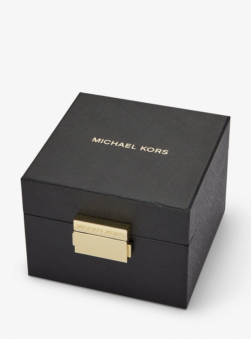 Michael Kors Lexington Pave Silver-Tone Watch and Bracelet Set Silver-tone Damen Silber | HKSFOM306