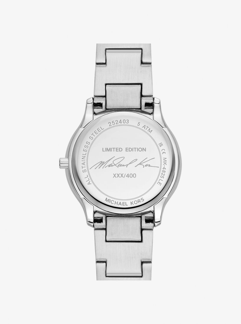 Michael Kors Limited-Edition Mini Sage Pave Silver-Tone Watch Silver-tone Damen Silber | QKSEZA746