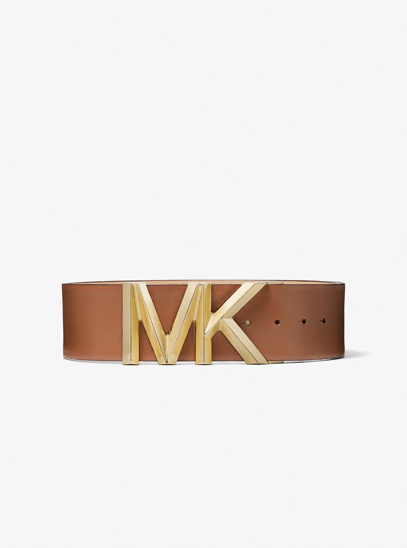 Michael Kors Logo Leather Waist Belt Gürtel Damen Luggage | HBZKTL725