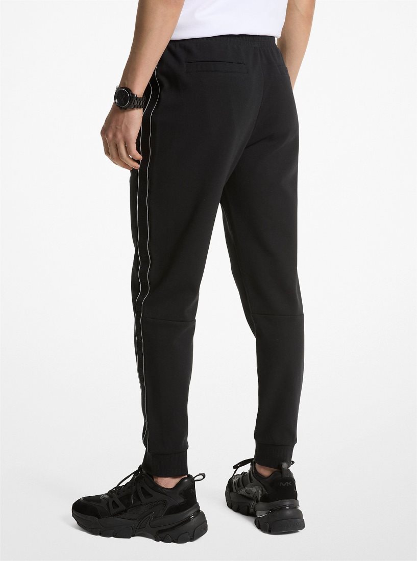Michael Kors Logo Tape Cotton Blend Jogger Hose Herren Schwarz | HRBJAE362