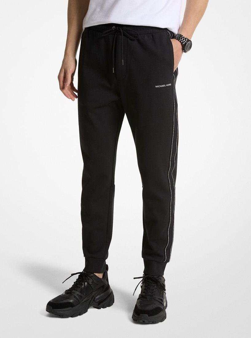 Michael Kors Logo Tape Cotton Blend Jogger Hose Herren Schwarz | HRBJAE362