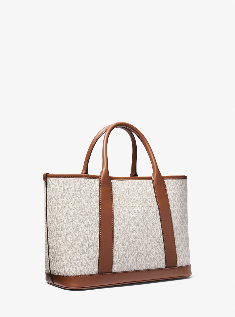 Michael Kors Luisa Medium Signature Logo Satchel Satchel Tasche Damen Hellgelb | ZQPGTE913