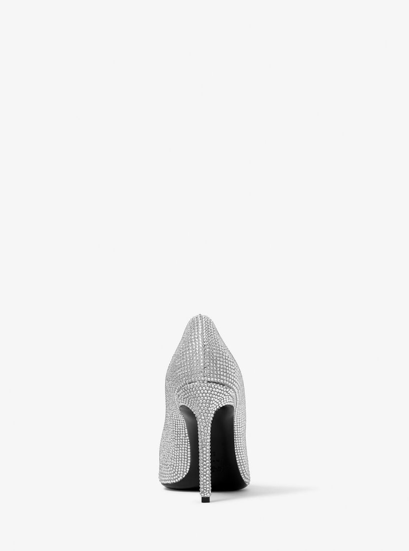 Michael Kors Martine Crystal Embellished Suede Pump Hohe Schuhe Damen Grau | VSGFUR127