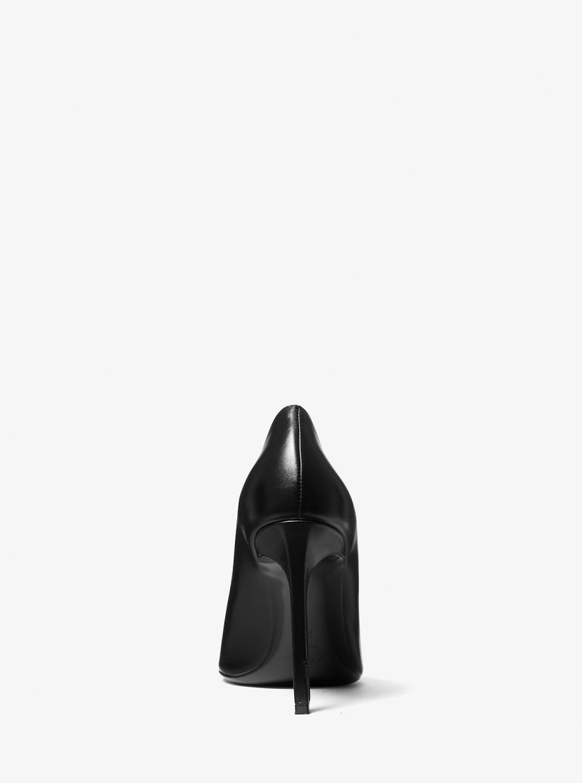 Michael Kors Martine Leather Pump Hohe Schuhe Damen Schwarz | DLMGJT564