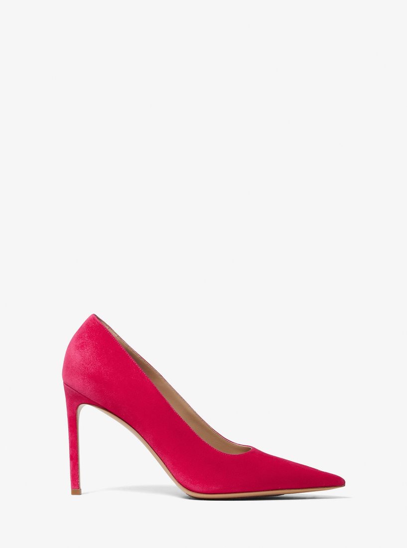 Michael Kors Martine Suede Pump Hohe Schuhe Damen Fuschia | MBVXGD259
