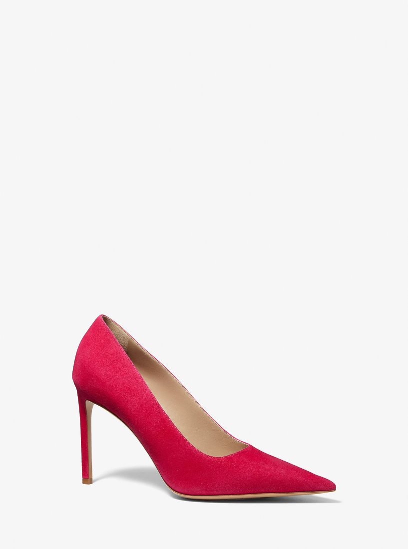 Michael Kors Martine Suede Pump Hohe Schuhe Damen Fuschia | MBVXGD259