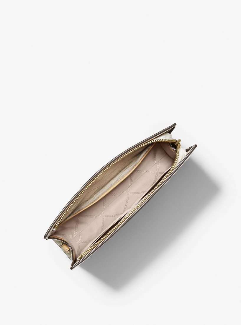 Michael Kors Medium Logo Stripe Zip Pouch Unterarmtasche-Taschen Damen Mehrfarbig | BJNFGP936