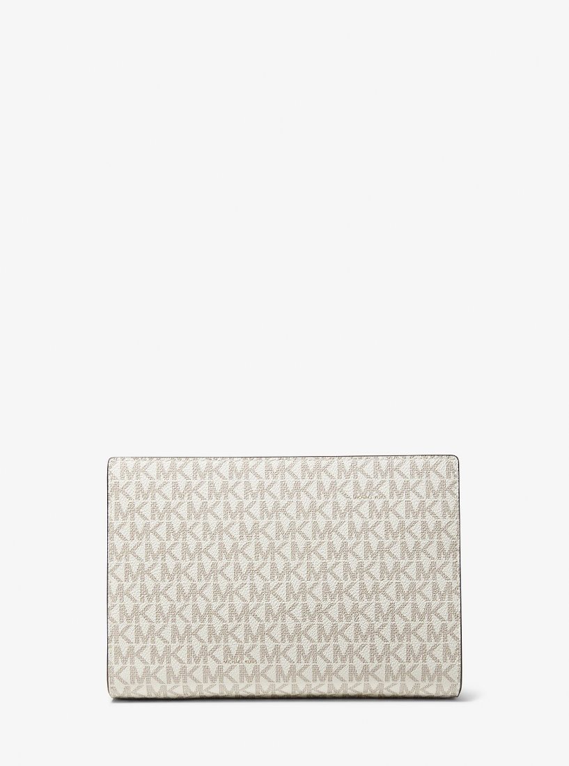 Michael Kors Medium Logo Stripe Zip Pouch Unterarmtasche-Taschen Damen Mehrfarbig | BJNFGP936