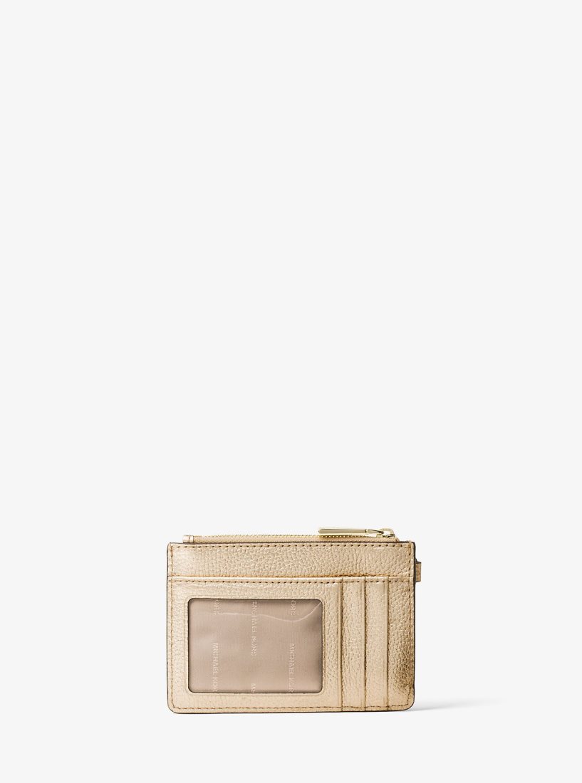 Michael Kors Metallic Leather Coin Purse Münzgeldbörsen Damen Gold | BINWDT039