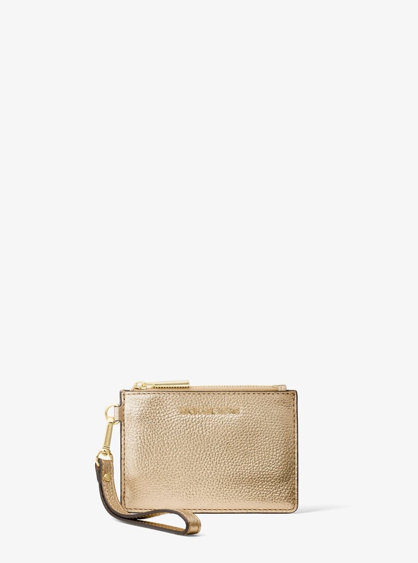 Michael Kors Metallic Leather Coin Purse Münzgeldbörsen Damen Gold | BINWDT039