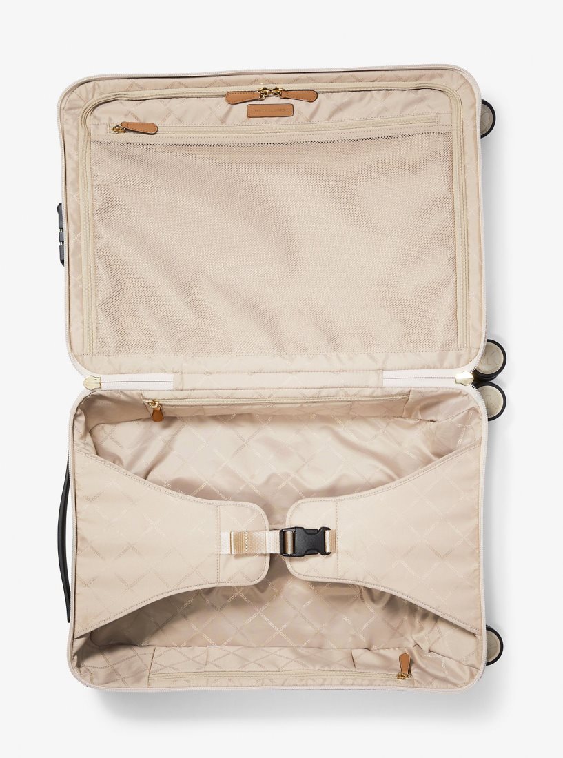 Michael Kors Metallic Logo Suitcase Duffle Tasche Damen Gold | LRPSVC485