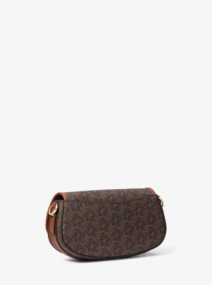 Michael Kors Mila Small Empire Signature Logo Shoulder Bag Umhängetasche Damen Braun | PORLDN756
