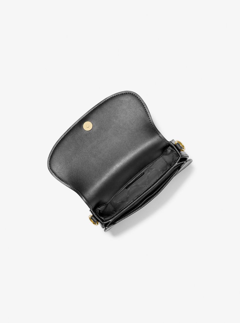 Michael Kors Mila Small Leather Shoulder Bag Schultertasche Damen Schwarz | MSVCJL862