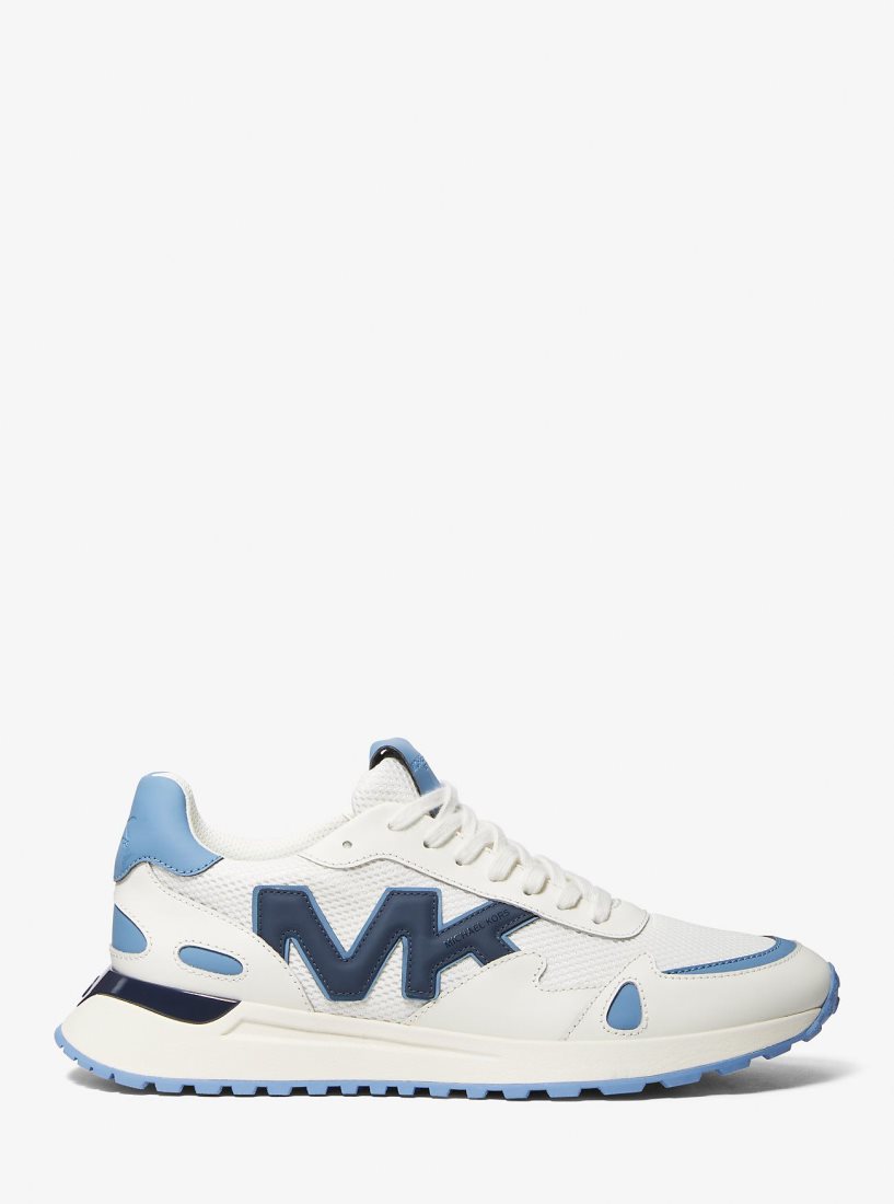 Michael Kors Miles Leather and Mesh Trainer Sportschuhe Herren Mehrfarbig | MBGPAV156