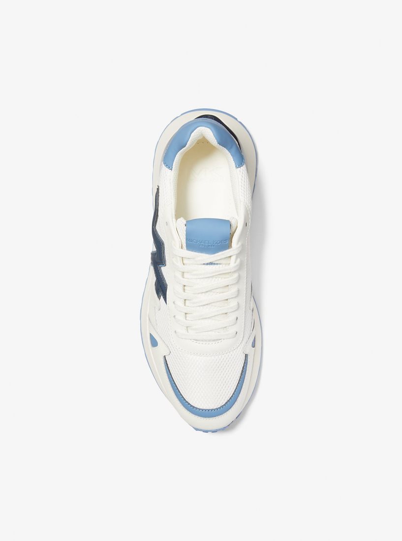 Michael Kors Miles Leather and Mesh Trainer Sportschuhe Herren Mehrfarbig | MBGPAV156