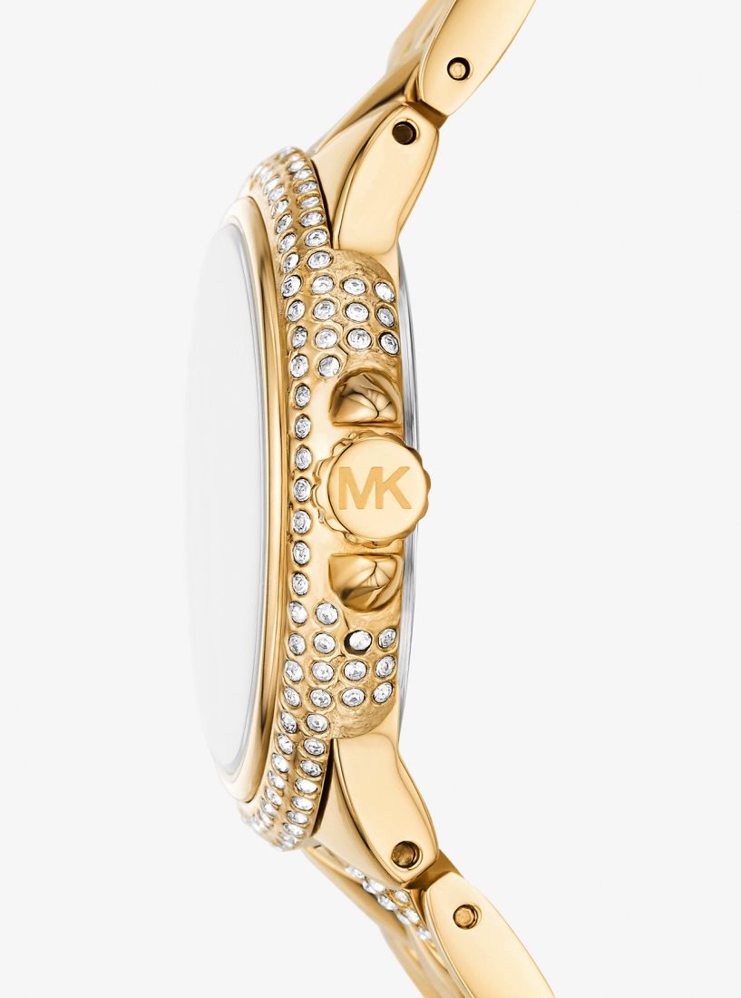 Michael Kors Mini Camille Pave Gold-Tone Watch Gold-tone Damen Gold | IBKLHJ264