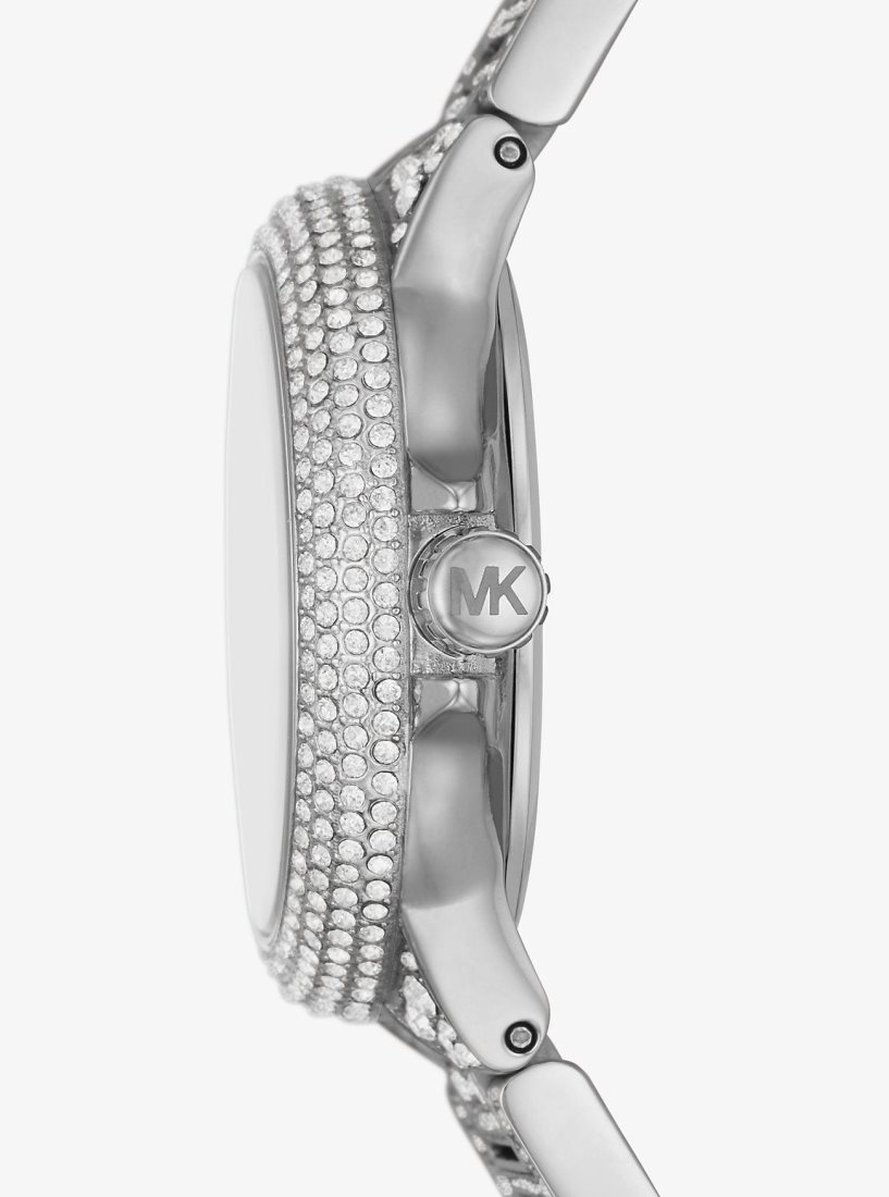 Michael Kors Mini Camille Pave Silver-Tone Watch Silver-tone Damen Silber | HSQXMN472