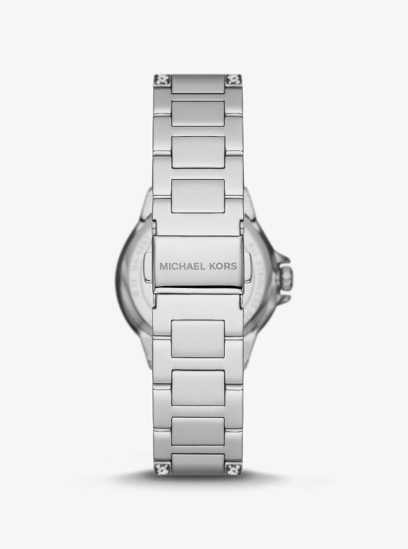 Michael Kors Mini Camille Pave Silver-Tone Watch Silver-tone Damen Silber | HSQXMN472