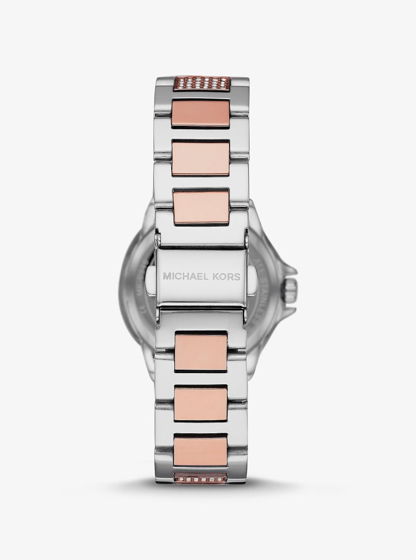 Michael Kors Mini Camille Pave Two-Tone Watch Two-tone Damen Two Tone | RXWMEN953