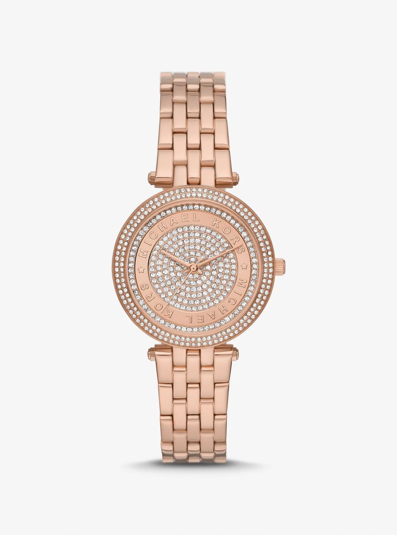 Michael Kors Mini Darci Pave Rose Gold-Tone Watch Gold-tone Damen Rosa Gold | KVDSOC243