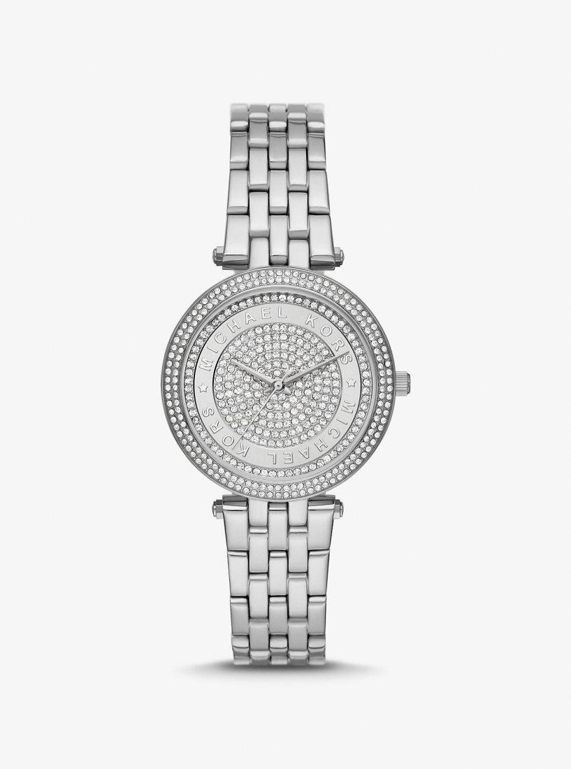 Michael Kors Mini Darci Pave Silver-Tone Watch Silver-tone Damen Silber | BKURVN248