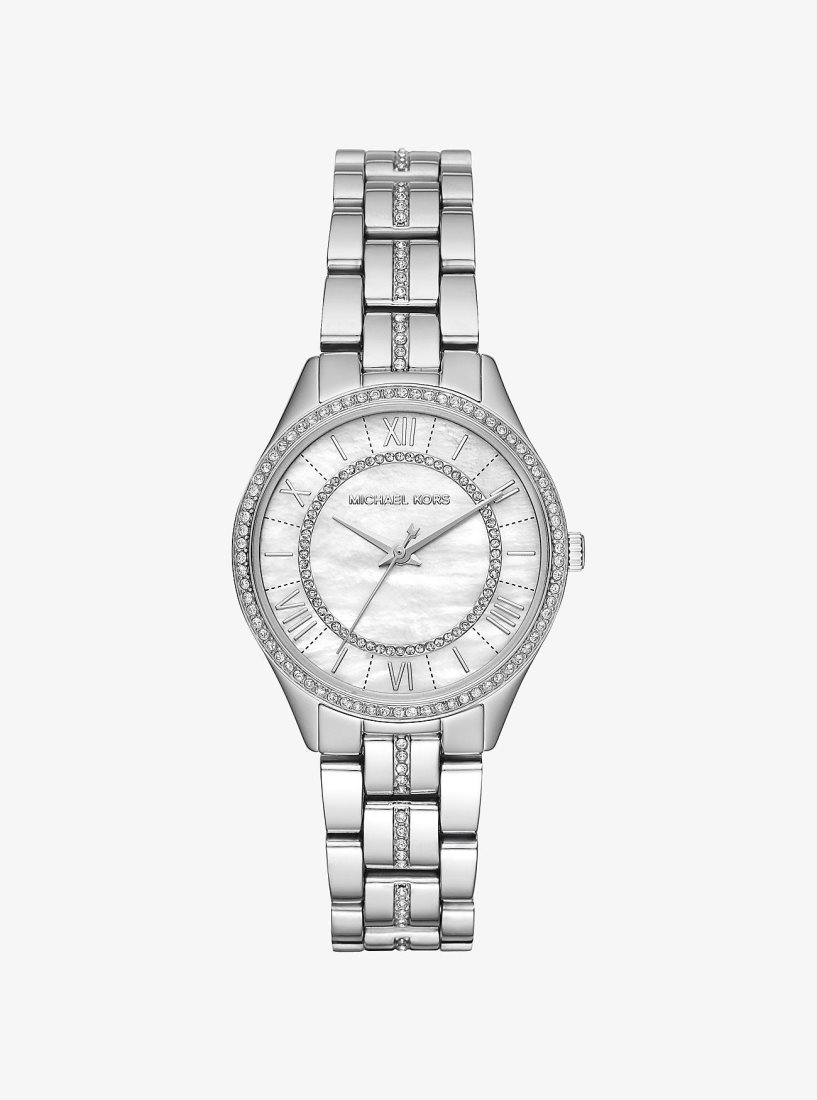 Michael Kors Mini Lauryn Pave Silver-Tone Watch Silver-tone Damen Silber | CYEKVW865
