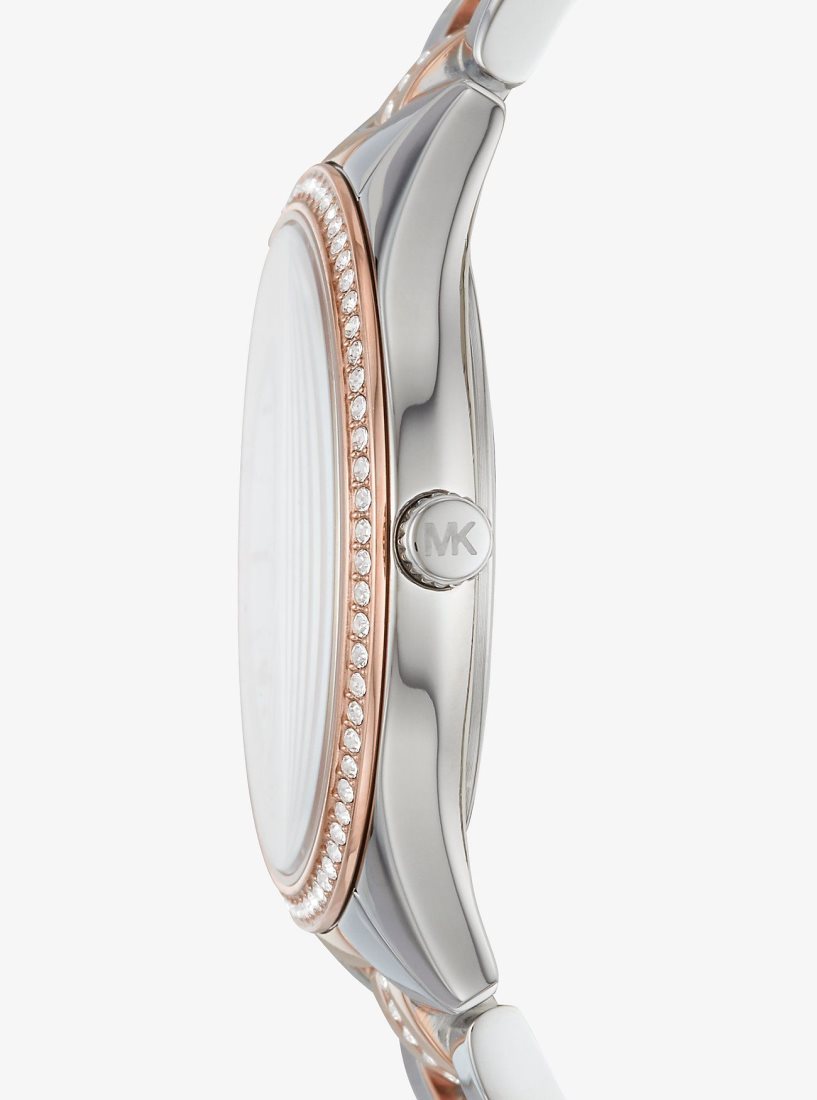 Michael Kors Mini Lauryn Pave Two-Tone Watch Two-tone Damen Two Tone | GCTIMY450